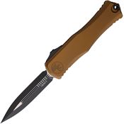 Microtech 17021TA Auto Hera II Two-Tone Double Edge OTF Knife Tan Handles