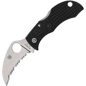 Spyderco MBKHBS Manbug Hawkbill Lockback Knife Black Handles