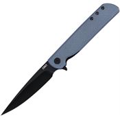CRKT 3801KN LCK+ Black Linerlock Knife Blue G10 Handles