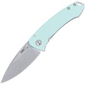 CRKT 2522B Tuna Compact StonewashFramelock Knife Blue G10 Handles