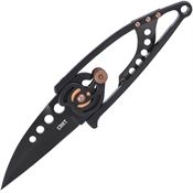 CRKT 5102NK Blackl Drop Point Snap-Lock Knife Black Handles