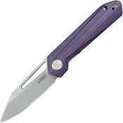 Kubey 321U Royal Stonewash Linerlock Knife Purple G10 Handles