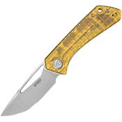 Kubey 331Q Thalia Satin D2 Carbon Steel Front Flipper Knife Ultem Handles