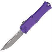 Microtech 1703M10APPU Auto Hera II Mini Apocalyptic Double Edge Dagger OTF Knife Purple Handles