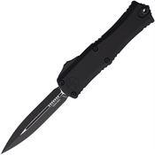 Microtech 1702M1T Auto Hera II Mini Two-Tone Double Edge OTF Knife Black Handles