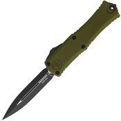 Microtech 1702M1OD Auto Hera II Mini Two-Tone Double Edge Dagger OTF Knife OD Green Handles