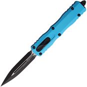 Microtech 2251TQ Auto Dirac Black Double Edge Dagger OTF Knife Teal Handles