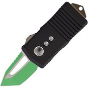 Microtech 1581JM Auto Exocet Green Tanto OTF Knife Black Handles