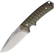 Mercury 92323CVC Ranger Stonewash Sleipner Carbon Tool Steel Fixed Blade Knife Green Micarta Handles