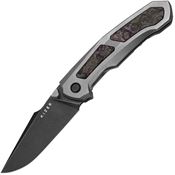 Kizer 3694A1 Feweed Black Stonewash Harpoon Framelock Knife Purple Haze Handles