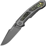 Kizer 3694A2 Feweed Stonewash S90V Harpoon Framelock Knife Toxic Storm Carbon Fiber Handles