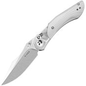 Kizer 3636A1 Mini Mystic Satin Nitro V Clip Point Clutch Lock Knife Gray Handles