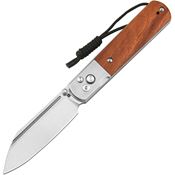 Artisan 1875PRW Holm Satin Wharncliff Button Lock Knife Rosewood Handles
