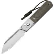 Artisan 1875GODG Holm Stonewash Wharncliff Button Lock Knife OD Green Micarta Handles
