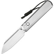 Artisan 1875GGY Holm Stonewash Wharncliff Button Lock Knife Titanium Handles