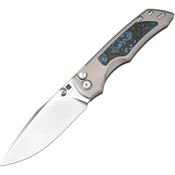 Artisan 1870GGY Wizard Sorcerer Drop Point Button Lock Knife Gray/Carbon Fiber Handles