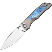 Artisan 1870GGYTD Wizard Mage Button Lock Knife Gray/Timascus Handles