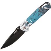 Bear Edge 61543 Brisk 3.0 Black Framelock Knife Timber Rift Handles