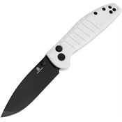 Bestech MK10I Bestechman Goodboy Jr. Black D2 Carbon Steel Drop Point Knife White G10 Handles