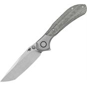 Bestech T2501A Constellation Stonewash MagnaCut Tanto Framelock Knife Gray Titanium/Black Micarta Handles