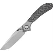 Bestech T2501D Constellation Stonewash MagnaCut Tanto Framelock Knife Stonewashed Titanium/Twill Carbon Fiber Handles