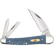 Case XX 63735 Seahorse Whittler Knife Blue Sycamore Wood Handles