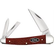 Case XX 12276 Seahorse Whittler Knife Red Burlap Micarta Handles