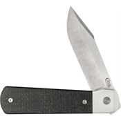 Case XX 50910 Longhouse Stonewash Linerlock Knife Black Micarta Handles