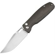 CJRB 1936BODG Prado Clip Point Crossbar Lock Knife OD Green Micarta Handles