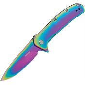 Kershaw 2044RBW Outcome Assist Open Spectrum Framelock Knife Rainbow Handles