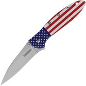 Kershaw 1660USA Leek Assist Open Linerlock Knife American Flag Handles