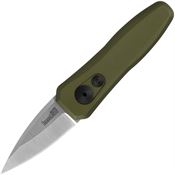 Kershaw 7500OL Auto Launch 4 Spear Point Button Lock Knife Green Handles