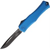 Microtech 17051BL Auto Hera II Two-Tone Recurve OTF Knife Blue Handles
