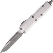 Microtech 23110APCR Auto UTX-85 Apocalyptic Single Edge OTF Knife Silver Handles