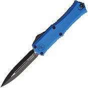 Microtech 1702M1BL Auto Hera II Mini Two-Tone Double Edge Dagger OTF Knife Blue Handles