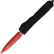 Microtech 1221SL Auto Ultratech Red OTF Knife Black Handles