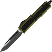 Microtech 1241ODS Auto Daytona Two-Tone Single Edge OTF Knife OD Green Handles