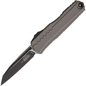 Microtech 12411NC Auto Cypher II Two-Tone Wharncliffe OTF Knife Gray Handles