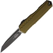 Microtech 12411OD Auto Cypher II Two-Tone Wharncliffe OTF Knife OD Green Handles