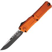 Microtech 11431OR Auto Combat Troodon Gen III Two-Tone Single Edge Knife Orange Handles