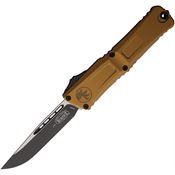 Microtech 11431TA Auto Combat Troodon Gen III Two-Tone Single Edge Knife Tan Handles