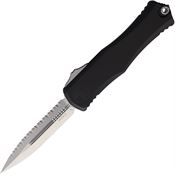 Microtech 170212 Auto Hera II Stonewash Serrated Double Edge OTF Knife Blue Handles