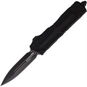 Microtech 12801T Auto Scarab II Gen III Two-Tone Double Edge OTF Knife Black Handles