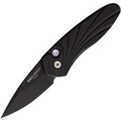 Pro Tech 2937 Auto Sprint Black Spear Point Button Lock Knife Black Handles