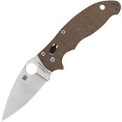 Spyderco 101MPCW2 Manix 2 Ball Bearing Lock Knife Brown Micarta Handles