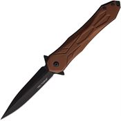 Tac Force 2003BN Linerlock Knife Assist Open Brown Handles
