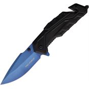 Tac Force 2004BL Black Drop Point Folder Knife Black Handles