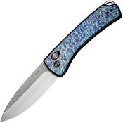 WE 220464 Nightblade Drop Point Crossbar Lock Knife Flame Handles