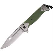 ElitEdge 10A121GN Linerlock Knife Assist Open Green G10 Handles