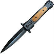 ElitEdge 10A118BW Linerlock Knife Assist Open Black Handles